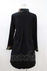 画像2: Despair / 和柄切り替えトラペーズワンピース  ブラック H-26-04-26-1013-GO-OP-KB-ZH (2)