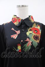 画像3: Despair / 和柄切り替えトラペーズワンピース  ブラック H-26-04-26-1013-GO-OP-KB-ZH (3)