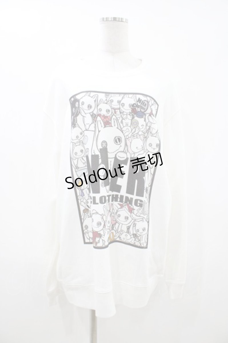 画像1: NieR Clothing / プリントSWEAT  2XL 白 H-26-04-26-1015-PU-TO-KB-ZT316 (1)