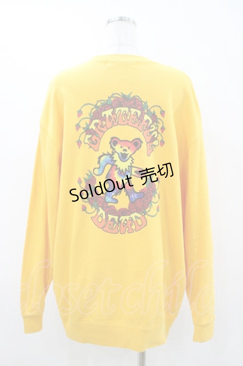 画像2: Candy Stripper / TIE DYE DEAD BEAR SWEAT 2 GOLD YELLOW H-26-04-26-1020-PU-TO-KB-ZH (2)
