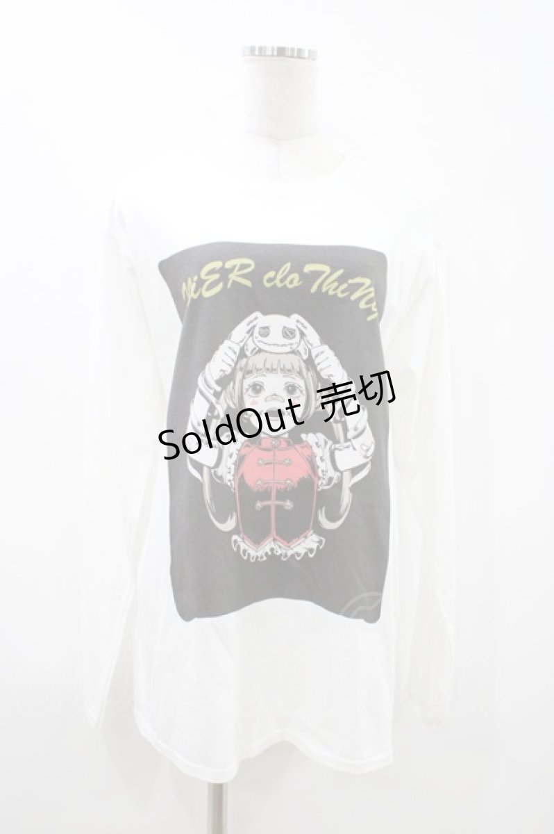 画像1: NieR Clothing / COTTON LONG CUTSEW  白/チャイナガール＆NieRちゃん H-26-04-26-1021-PU-TO-KB-ZH (1)