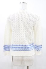 画像3: Jane Marple / Strawberryとクロッシュレースのカーディガン  オフホワイト×ブルー H-26-04-26-1025-JM-TO-KB-ZH (3)