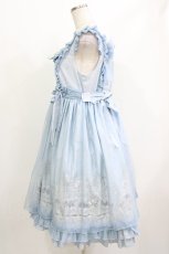 画像2: PickPink（海外ロリータブランド） / ジャンパースカートセット XXL サックス H-26-04-26-001-PU-OP-NS-ZH (2)