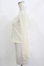 画像2: evelyn / パールボタンカーディガン Free オフ H-26-04-26-050-LO-TO-NS-ZH (2)