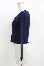 画像2: evelyn / パールボタンカーディガン Free ネイビ‐ H-26-04-26-051-LO-TO-NS-ZH (2)