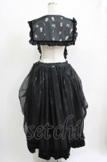 画像3: 黒眼窩診療室（海外ロリータブランド） / エプロンジャンパースカート+ボンネット 3XL ブラック H-26-04-26-004-PU-OP-NS-ZH (3)