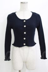 画像1: evelyn / パールボタンカーディガン Free ネイビ‐ H-26-04-26-054-LO-TO-NS-ZH (1)