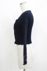 画像2: evelyn / パールボタンカーディガン Free ネイビ‐ H-26-04-26-054-LO-TO-NS-ZH (2)
