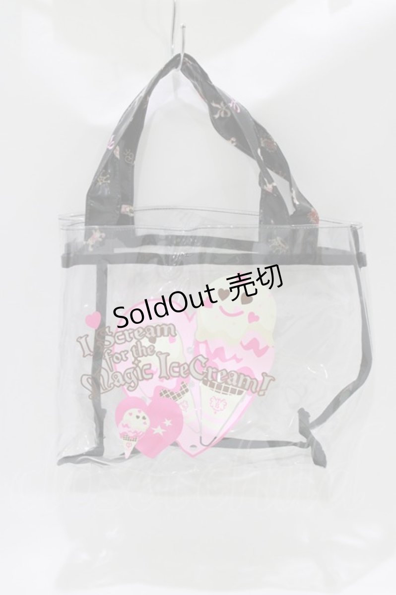 画像1: BABY,THE STARS SHINE BRIGHT / Ice Cream Magicクリアバッグ  ブラック H-26-04-26-056-BA-BG-NS-ZH (1)