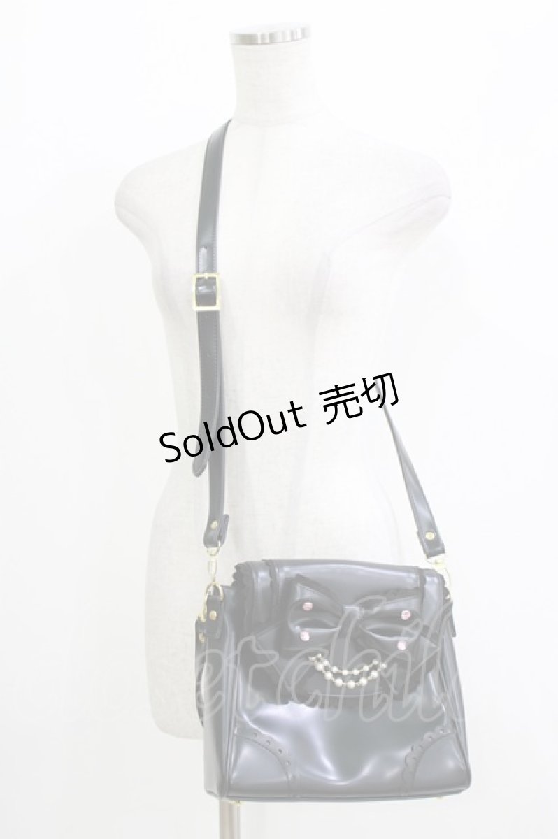 画像4: Angelic Pretty / リボンパールおでかけバッグ  ブラック H-26-04-26-058-AP-BG-NS-ZH (4)