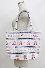 画像2: BABY,THE STARS SHINE BRIGHT / BABYオリジナルチェリーリボン柄トートBag  白 H-26-04-26-063-BA-BG-NS-ZH (2)