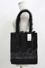 画像1: Maison de FLEUR / チュールハンドルスクエアトートバッグ Free ブラック H-26-04-26-067-LO-BG-NS-ZH (1)