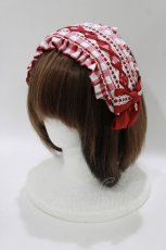 画像1: metamorphose / ヘッドドレス風カチューシャ(ギンガム)  レッド H-26-04-26-079-ME-AC-NS-ZH (1)