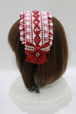 画像2: metamorphose / ヘッドドレス風カチューシャ(ギンガム)  レッド H-26-04-26-079-ME-AC-NS-ZH (2)