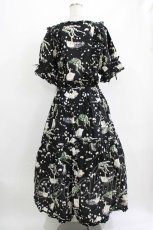 画像3: PINK HOUSE / SWAN LAKEプリントミディワンピース F ブラック H-26-04-26-007-LO-OP-YZ-ZH (3)