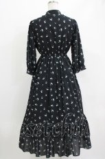 画像3: evelyn / 花柄ロングワンピース Free ブラック H-26-04-26-011-LO-OP-NS-ZH (3)