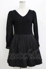 画像1: evelyn / レース切替ワンピース Free ブラック H-26-04-26-019-LO-OP-NS-ZH (1)