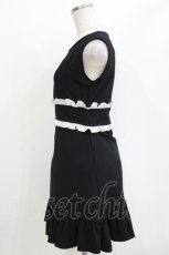 画像2: evelyn / 配色フリルワンピース Free ブラック H-26-04-26-020-LO-OP-NS-ZH (2)