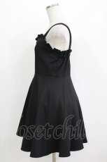 画像2: evelyn / リボンジャンパースカート M ブラック H-26-04-26-021-LO-OP-NS-ZH (2)