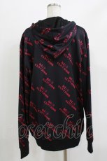 画像3: NieR Clothing / 総柄ZIPパーカー  黒×ピンクロゴ H-26-04-27-030-PU-TO-KB-ZH (3)