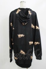 画像3: NieR Clothing / 総柄ZIPパーカー  黒/ミケ H-26-04-27-033-PU-TO-KB-ZH (3)