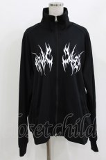画像1: KRY CLOTHING / プリントZIPジャージ  黒 H-26-04-27-034-EL-TO-KB-ZH (1)