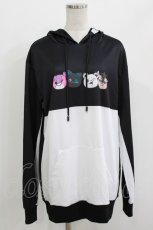 画像1: NieR Clothing / プリントプルパーカー  黒×白 H-26-04-27-042-PU-TO-KB-ZH (1)