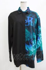 画像1: NieR Clothing / 切替長袖シャツ  黒 H-26-04-27-044-PU-BL-KB-ZH (1)