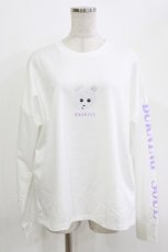 画像1: ACDC RAG / くまきちロングスリーブTシャツ  白 H-26-04-27-046-PU-TO-KB-ZH (1)