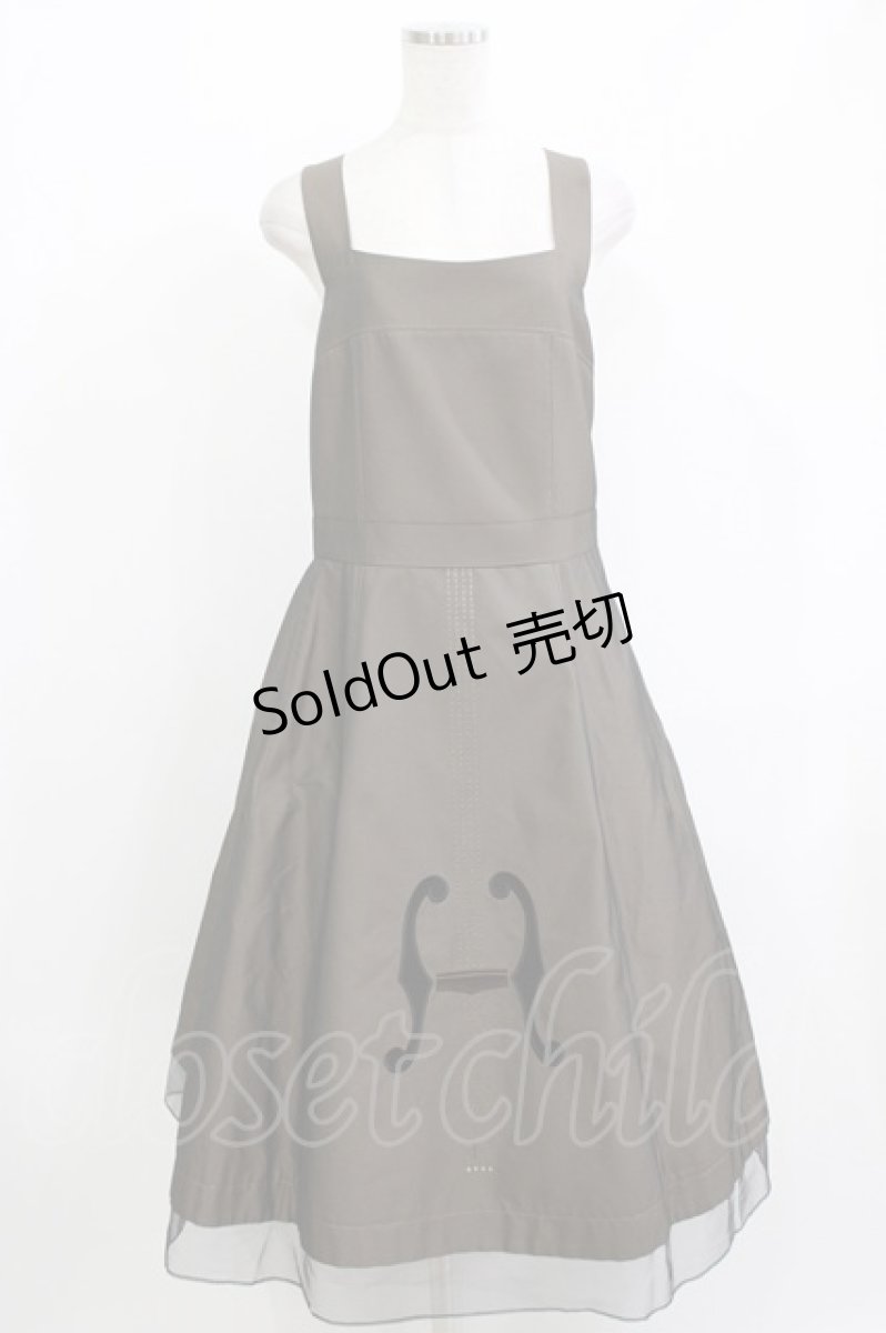 画像1: Jane Marple / Violin embroideryストラップドレス  ブロンズ H-26-04-27-005-JM-OP-KB-ZH (1)