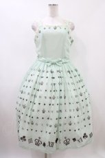 画像1: Innocent World / ローマトランプジャンパースカート L グリーン H-26-04-27-1034-IW-OP-NS-ZH (1)