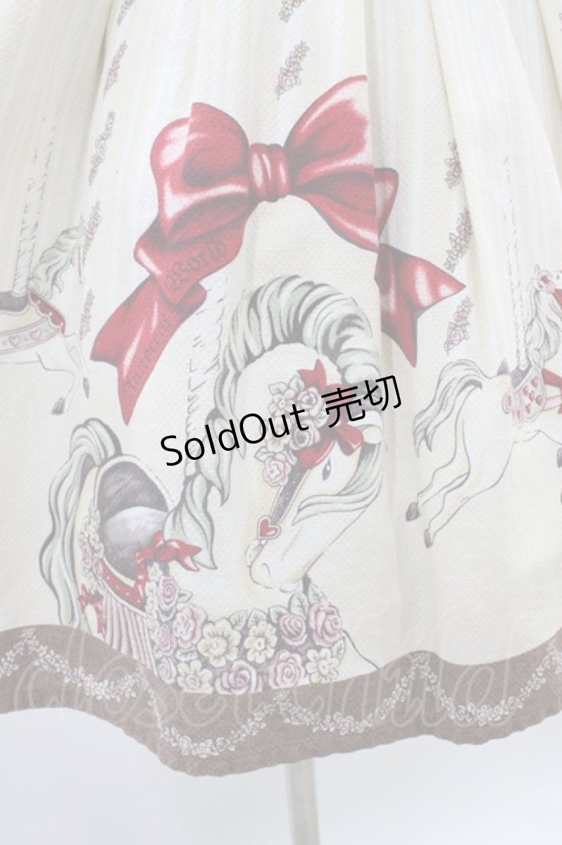 画像4: Innocent World / パリの回転木馬ハイウエストジャンパースカート M 生成り H-26-04-27-1036-IW-OP-NS-ZH (4)