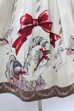 画像4: Innocent World / パリの回転木馬ハイウエストジャンパースカート M 生成り H-26-04-27-1036-IW-OP-NS-ZH (4)