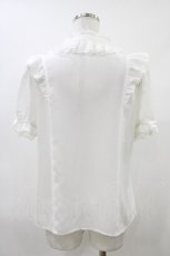 画像2: Secret Honey / スタンドカラーダブルフリルブラウス Free 白 H-26-04-27-1047-CA-BL-NS-ZH (2)