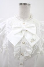 画像3: Secret Honey / スタンドカラーダブルフリルブラウス Free 白 H-26-04-27-1047-CA-BL-NS-ZH (3)
