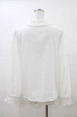 画像2: DearMyLove / キラキラビジュレースリボンブラウス L 白 H-26-04-27-1048-EL-BL-NS-ZH (2)