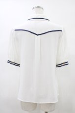 画像2: Amavel / ネクタイ付きブラウス Free オフ/ネイビー H-26-04-27-1049-CA-BL-NS-ZH (2)