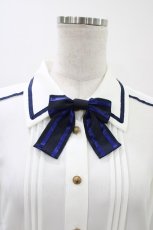 画像3: Amavel / ネクタイ付きブラウス Free オフ/ネイビー H-26-04-27-1049-CA-BL-NS-ZH (3)