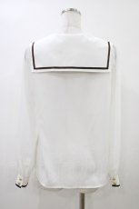 画像2: Amavel / ネクタイ付きセーラーブラウス Free オフ/ブラウン H-26-04-27-1050-CA-BL-NS-ZH (2)