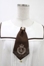 画像3: Amavel / ネクタイ付きセーラーブラウス Free オフ/ブラウン H-26-04-27-1050-CA-BL-NS-ZH (3)