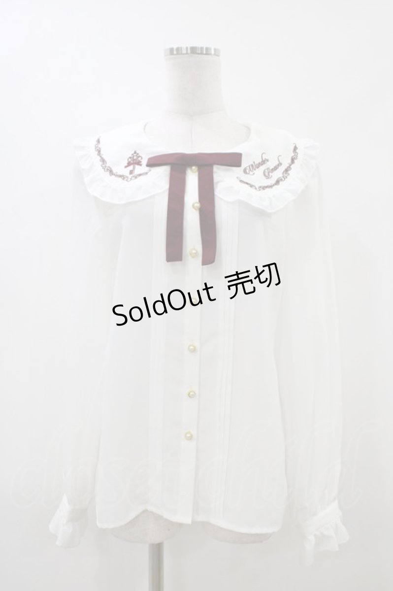 画像1: Amavel / 鍵刺繍ブラウス Free オフ/ワイン H-26-04-27-1051-CA-BL-NS-ZH (1)