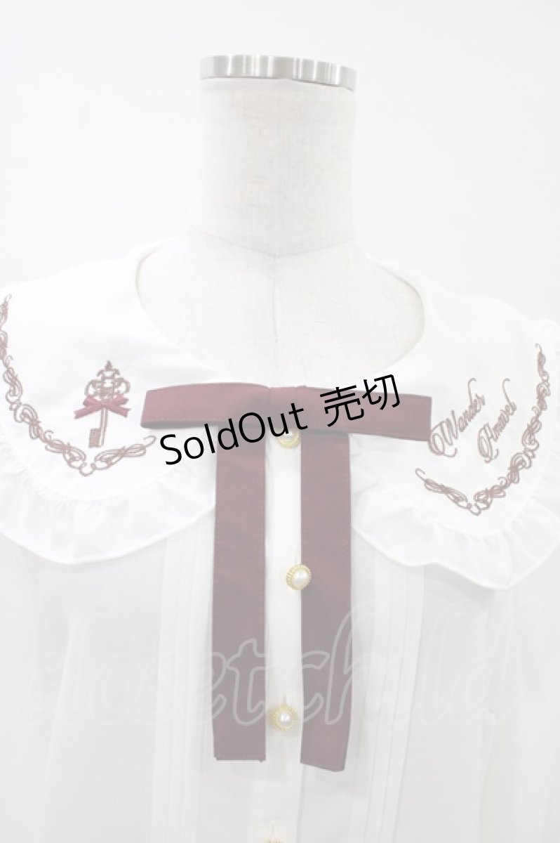 画像3: Amavel / 鍵刺繍ブラウス Free オフ/ワイン H-26-04-27-1051-CA-BL-NS-ZH (3)