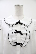 画像3: Secret Honey / フリルリボンブラウス Free オフ H-26-04-27-1052-CA-BL-NS-ZH (3)