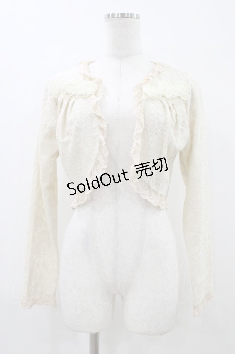 画像1: axes femme / フラワーレースボレロ M アイボリー H-26-04-27-1054-AX-TO-NS-ZH (1)