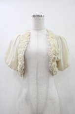 画像1: axes femme / ローズシフォンボレロ M アイボリー H-26-04-27-1055-AX-TO-NS-ZH (1)