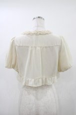 画像2: axes femme / ローズシフォンボレロ M アイボリー H-26-04-27-1055-AX-TO-NS-ZH (2)