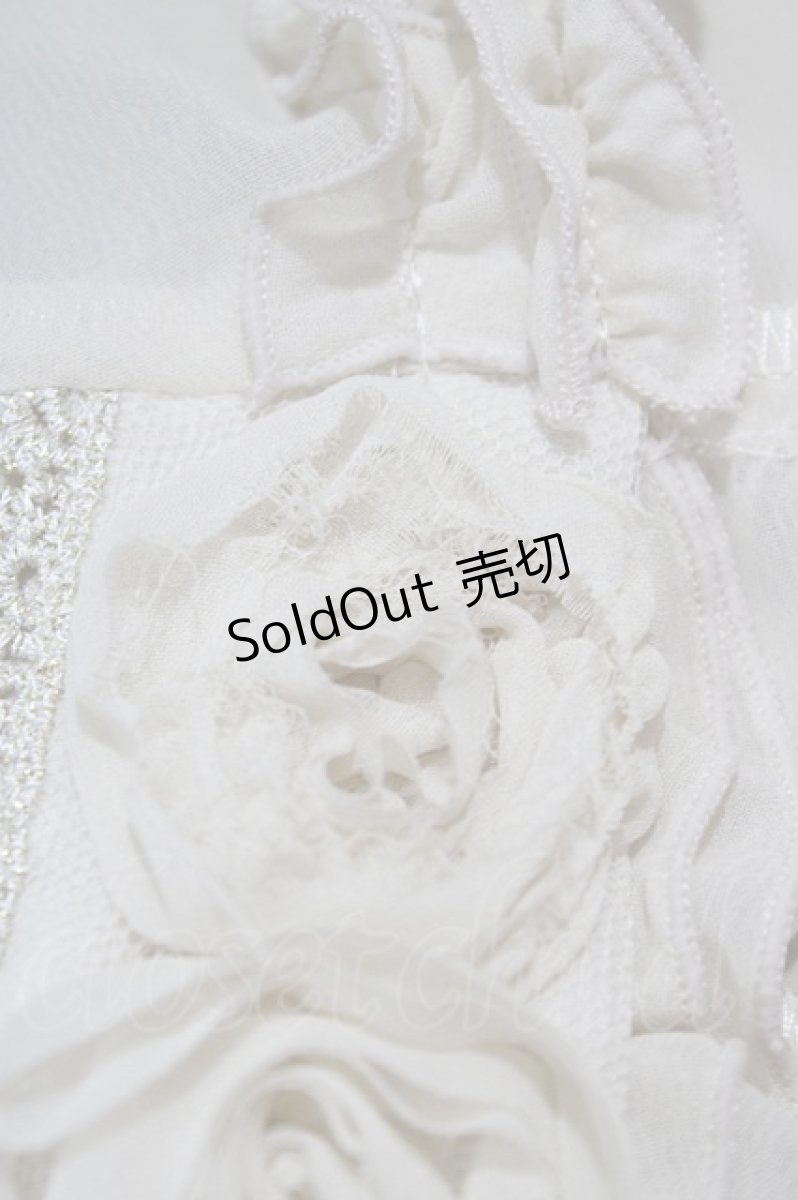 画像3: axes femme / ローズシフォンボレロ M アイボリー H-26-04-27-1055-AX-TO-NS-ZH (3)