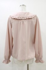 画像2: axes femme POETIQUE / ハートチュールビッグ襟ブラウス M ピンク H-26-04-27-1057-AX-BL-NS-ZH (2)