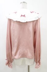 画像2: axes femme kawaii / プチリボン配色ブラウス M ピンク H-26-04-27-1059-AX-BL-NS-ZH (2)