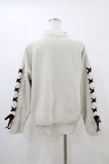 画像2: axes femme / レースアップニットカーディガン M アイボリー H-26-04-27-1065-AX-TO-NS-ZH (2)